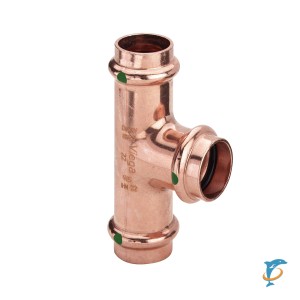 Тройник под пресс Viega Sanpress d28х18х22 медь, модель 2418   (324858)