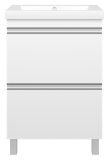 Тумба для комплекта Misty Ингрид 60 напольная с 2 ящиками белая — 