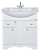 Тумба с раковиной Misty Валерия - 75 с 2 ящ. белая фактур.