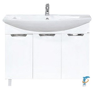 Тумба с раковиной Мисти (Misty) Лаванда 105 прямая  (Э-Лав01105-011Пр+Misty_4620008197388)