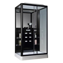 Душевая кабина Loranto Selak CS 127-3A R 90х120х235 правосторонняя, прозрачное стекло 6 мм., профиль черный (CS00035779) &mdash; 