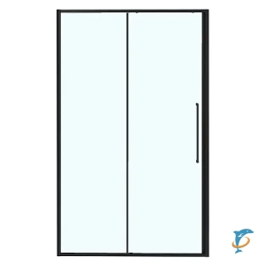 Душевая дверь Azario SHANGHAI раздвижная 140х195, толщина полотна 6мм универсальная, цвет профиля черный матовый  (AZ-Y43-140-MB-CL)