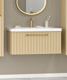 Тумба с раковиной Brevita Alicante 80 подвесная капучино 1 ящик — 