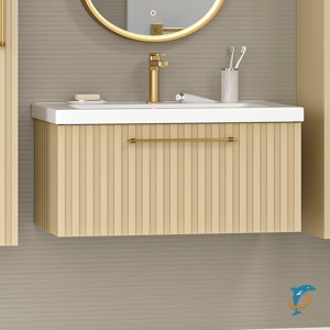 Тумба с раковиной Brevita Alicante 80 подвесная капучино 1 ящик  (ALI-09080-4601Я + Misty_2050021400110)