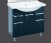 Мебель для ванной Misty Кристи 75 с 2-мя ящиками, правым зеркалом и Б/К черная пленка