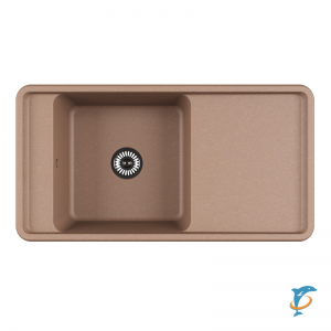 Мойка для кухни из литого мрамора Aquaton Беллис 97 латте 1A725132BS260  (1A725132BS260)