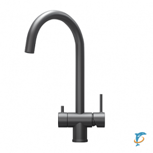 Смеситель для кухни Granula KS-7104 графит матовый  (KS-7104 графит матовый)