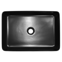 Раковина-чаша Creo Ceramique 500х350х120 накладная, прямоугольная, керамика, черный матовый (PU3500MBK) — 
