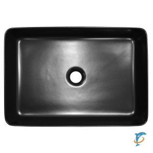 Раковина-чаша Creo Ceramique 500х350х120 накладная, прямоугольная, керамика, черный матовый (PU3500MBK)  (PU3500MBK)
