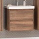 Тумба с раковиной Brevita Dallas 60 с 2 ящиками подвесная, Дуб Галифакс  (DAL-01060-074П + 641587 Misty)