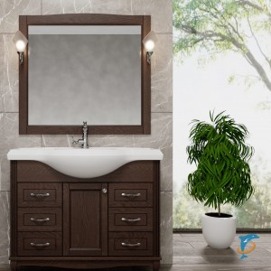 Тумба с раковиной ValenHouse Эллина 105/2 кальяри, фурнитура хром  (E2105_ТКХ+Классик 1050)