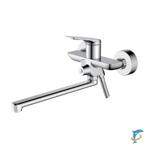 Смеситель для ванны HAIBA HB22816 длинный излив, латунь, хром  (HB22816)