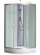 Душевая кабина Loranto CS-6611 F, 100х100х215, матовая, стекло 4 мм, поддон 13 см — 