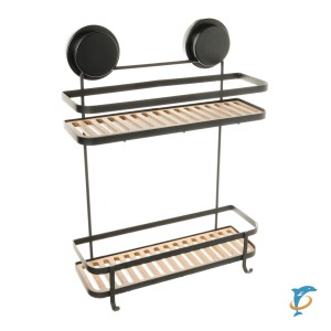 Полка прямая двухэтажная Fixsen MAGIC FX-930B-2 , черный (FX-930B-2)