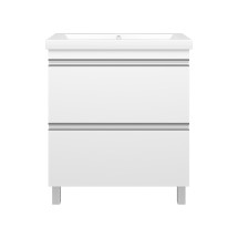 Тумба для комплекта Misty Ингрид 75 напольная с 2 ящиками белая — 