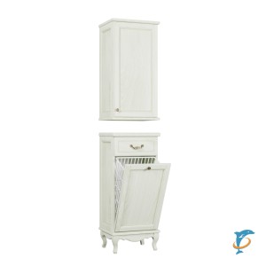 Комплект ValenHouse Лиора 40 слоновая кость комод и шкаф, фурнитура бронза  (Л40_ККШСБ)