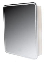 Зеркало с подсветкой Style Line Каре 70 см левый, белый — Зеркало Style Line Монако 60*70, Ориноко/бел лакобель ЛС-00000624