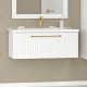 Тумба с раковиной Brevita Alicante 90 подвесная белая 1 ящик  (ALI-09090-0101Я+Brevita_13090-KL)
