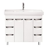 Мебель для ванной Misty София 100 с 6 ящ. белая эмаль — 