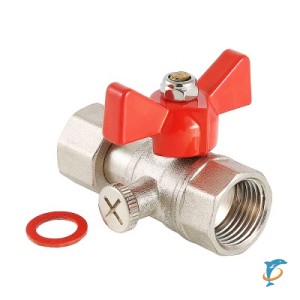 Кран шаровой VALTEC VT.807 1/2 - 1/4 для подключения манометра (VT.807.N.0402)