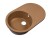 Мойка Rossinka RS74-46RW-Beige  для кухни из исскуственного камня круглая, с крылом, реверсивная, с сифоном