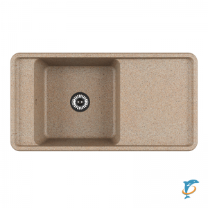 Мойка для кухни из литого мрамора Aquaton Беллис 97 песочный 1A725132BS220  (1A725132BS220)