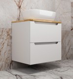 Тумба под раковину Style Line Бали 60 со столешницей, 2 ящика, белый софт — Тумба для комплекта подвесная Style Line "Экзотик 65" ФР-00001501