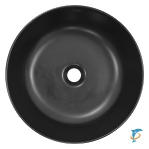 Раковина-чаша Creo Ceramique 400х400х140 накладная, круглая, керамика, черный матовый (PU4400MBK)  (PU4400MBK)