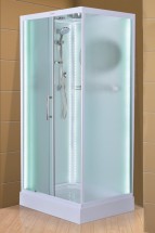 Кабина душевая ESBANO ELEGANCIA угловая, прямоугольная, 100х80х210 см, с крышей, поддон белый, низкий — 