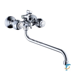 Смеситель для ванны HAIBA HB2226 длинный излив, латунь, хром  (HB2226)