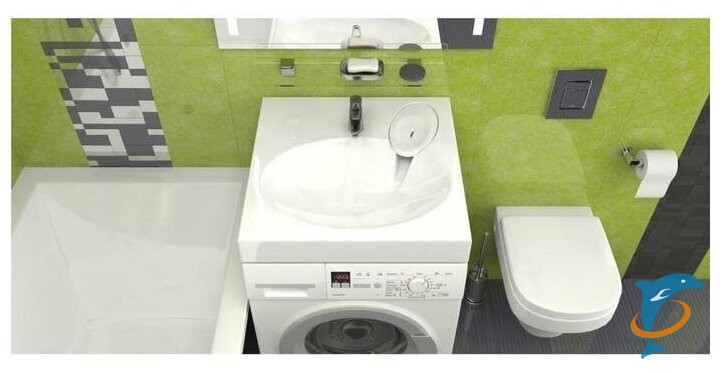 Раковина над стиральной машиной GreenStone Marko V5D1 (592x592x90) с ...