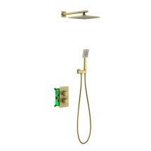 Душевая система встроенная с термостатом Timo Petruma SX-5059/17SM золото матовое — 