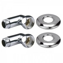 Угловое соединение для полотенцесушителя Point PN00006 1&quot;х3/4&quot; г/ш, хром (пара) — 