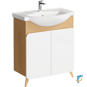 Тумба с раковиной Aqwella Basic 75 напольная  (BAS0107DZ+aqwella_4620008197371)