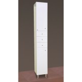 Шкаф-пенал Misty Пенал 35 левый, с бельевой корзиной — Пенал Мисти(Misty) 35 левый с бельевой корзиной на ножках