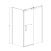 Душевое ограждение Azario VANCOUVER 900х1200х2000 R БЕЗ ПОДДОНА прозрачное стекло 8 мм, цвет профиля серебро (AZ-NKF1131-R 900)
