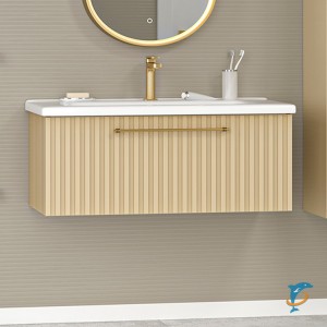 Тумба с раковиной Brevita Alicante 90 подвесная капучино 1 ящик  (ALI-09090-4601Я+Brevita_13090-KL)