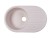 Мойка Rossinka RS74-46RW-White  для кухни из исскуственного камня круглая, с крылом, реверсивная, с сифоном