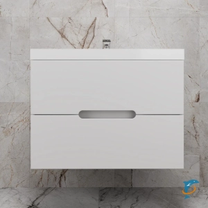 Тумба с раковиной подвесная Style Line Матис 80 , белый матовый  (ЛС-00002446+СС-00002465)