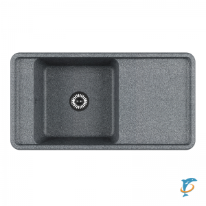Мойка для кухни из литого мрамора Aquaton Беллис 97 серый 1A725132BS230  (1A725132BS230)