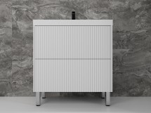 Тумба для комплекта Style Line Стокгольм 80 напольная, белый рифленый софт — 