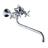 Смеситель для ванны HAIBA HB2220 длинный излив, латунь, хром &mdash; 