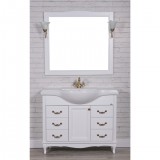 Тумба с раковиной ValenHouse Эллина 105/2 белая, фурнитура бронза — 