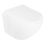 Унитаз подвесной Azario PRO 360х480х3500 безободковый, c быстросъемным сиденьем микролифт полипропилен (CS-1049SB) &mdash; 