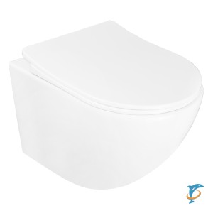 Унитаз подвесной Azario PRO 360х480х3500 безободковый, c быстросъемным сиденьем микролифт полипропилен (CS-1049SB) (CS-1049SB)