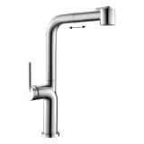 Смеситель для кухни BelBagno BB-LAM60-IN с вытяжным изливом, сатин &mdash; 