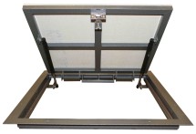 Ревизионный стальной люк Lyuker под плитку FLOOR/80/80 — 