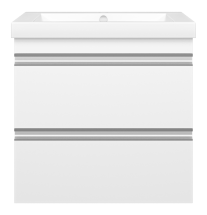 Тумба для комплекта Misty Ингрид 60 подвесная с 2 ящиками белая — 