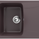 Односекционная реверсивная мойка ULGRAN U-201 шоколад  (U-201-345)