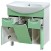 Тумба с раковиной Misty Орхидея - 85 2 ящ. салатовая эмаль